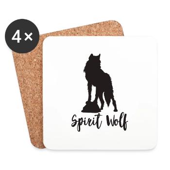 SPIRIT WOLF - Dessous de verre (lot de 4) - blanc - Devant