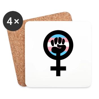 Emancipation Feminist Women's Movement Gift - Coasters (set of 4) - white - Front