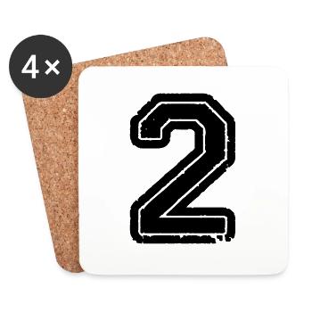2 - Dessous de verre (lot de 4) - blanc - Devant