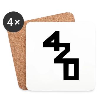 420 class characters - Coasters (set of 4) - white - Front