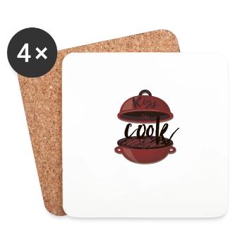 kiss the cook - Untersetzer (4er-Set) - Weiß - Vorne