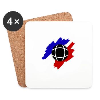Tricolore boules ball - Coasters (set of 4) - white - Front