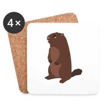Marmot - Coasters (set of 4) - white - Front