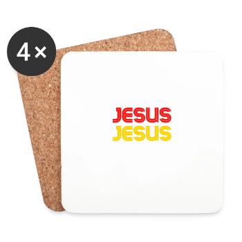 Jesus in three colours - Coasters (set of 4) - white - Front