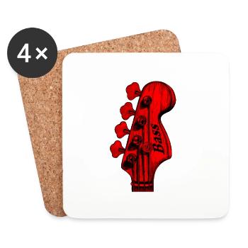 Rouge basse - Dessous de verre (lot de 4) - blanc - Devant