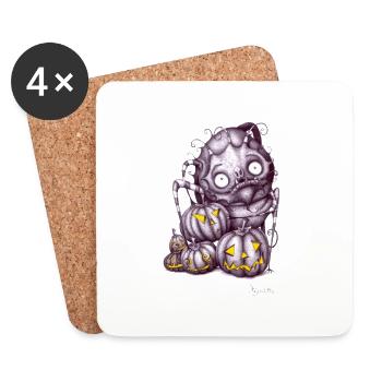 Halloween creature - Coasters (set of 4) - white - Front