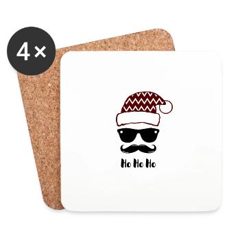 Santa Hipster - Coasters (set of 4) - white - Front