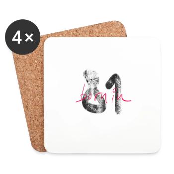 Born in 1981 - Coasters (set of 4) - white - Front