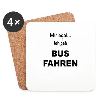 Busfahrer Bus Berufskraftfahrer Schulbus Reisebus - Untersetzer (4er-Set) - Weiß - Vorne