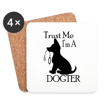 Hund Dog - Untersetzer (4er-Set) - Weiß - Vorne