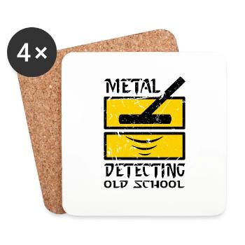 Metalldetektion Old School An'uncios Deep Detector - Untersetzer (4er-Set) - Weiß - Vorne