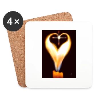 Twin Flame - Coasters (set of 4) - white - Front