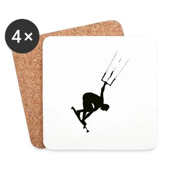 Kite Surfing - Coasters (set of 4) - white - Front