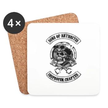 Sons of Arthritis - Dessous de verre (lot de 4) - blanc - Devant