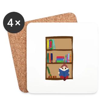 Bookcase - Coasters (set of 4) - white - Front