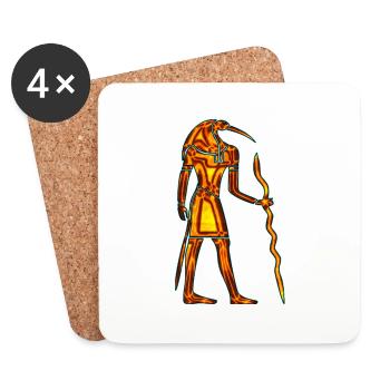 Egipt Hieroglyphen - Untersetzer (4er-Set) - Weiß - Vorne