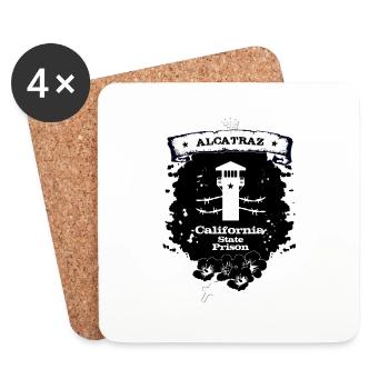 Alcatraz - Untersetzer (4er-Set) - Weiß - Vorne