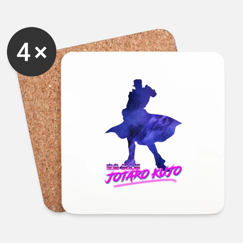 Jotaro Kujo Outrun - Untersetzer (4er-Set) - Weiß