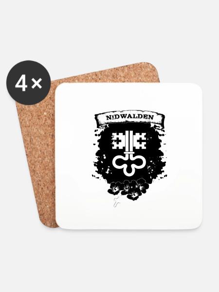 Nidwalden - Untersetzer (4er-Set) - Weiß