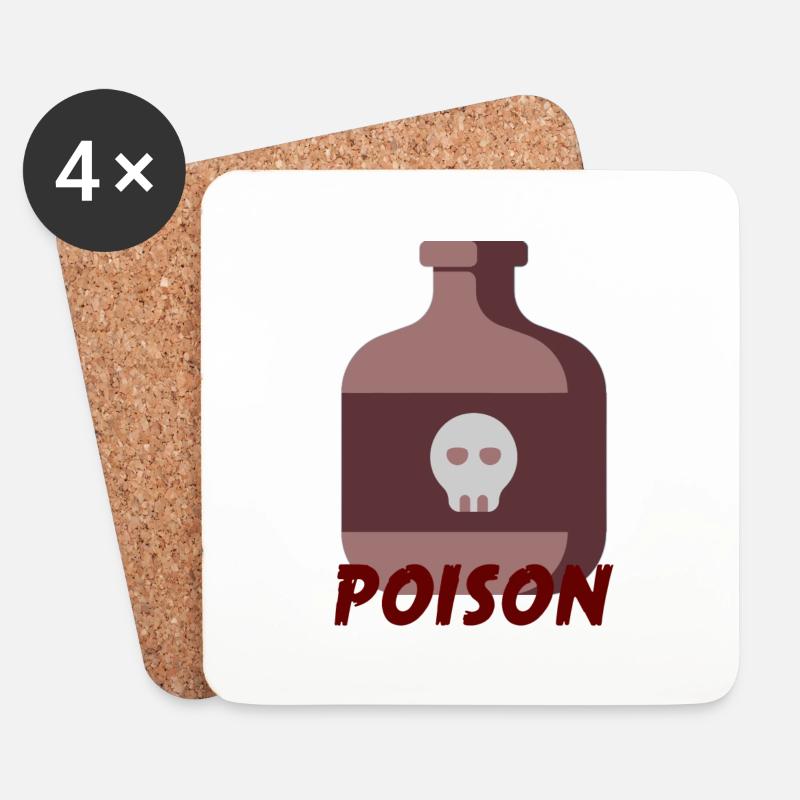 Poison - Coasters (set of 4) - white