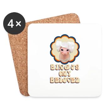 Bingus des années 70 - Dessous de verre (lot de 4) - blanc - Devant