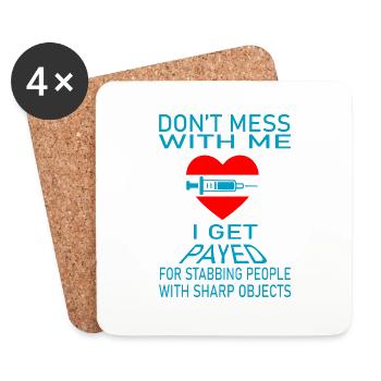 Nurse Nurse Doctor - Coasters (set of 4) - white - Front