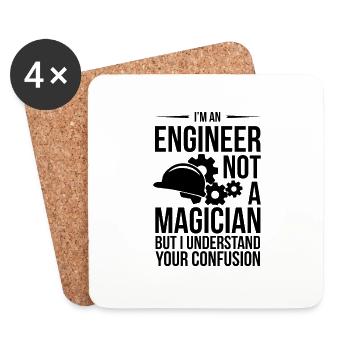 INGÉNIEUR PAS MAGICIEN - Dessous de verre (lot de 4) - blanc - Devant