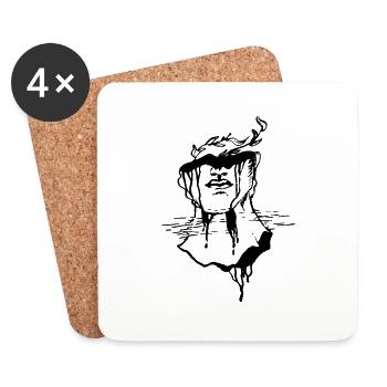 Head - Coasters (set of 4) - white - Front