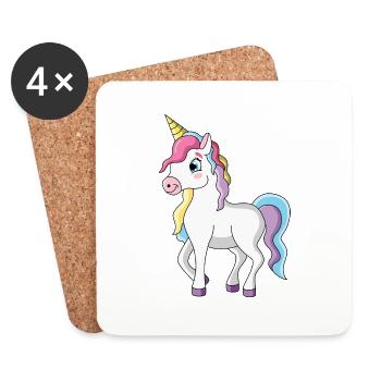 Licorne - Dessous de verre (lot de 4) - blanc - Devant