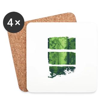 FORÊT - Dessous de verre (lot de 4) - blanc - Devant