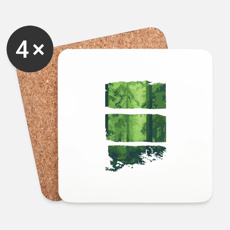 WALD - Untersetzer (4er-Set) - Weiß