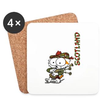 Scotland - Coasters (set of 4) - white - Front