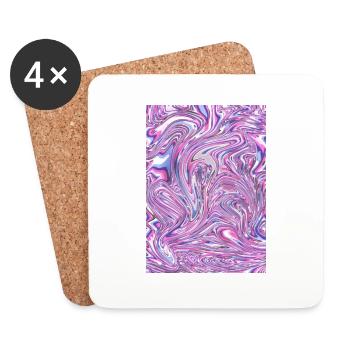 Plastic wrap - Coasters (set of 4) - white - Front