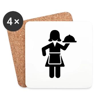 Cuisson cuisine Kitchen - Dessous de verre (lot de 4) - blanc - Devant