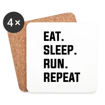 Running Run Runner Trailrun Hobby Sport - Coasters (set of 4) - white - Front