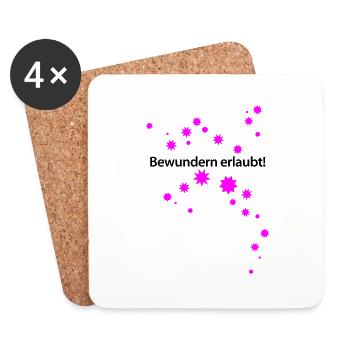 Bewundern erlaubt Märchen Prinzessin wunderbar Fee - Untersetzer (4er-Set) - Weiß - Vorne