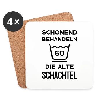 60. GEBURTSTAG FRAU 60 JAHRE 1963 - Untersetzer (4er-Set) - Weiß - Vorne
