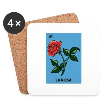 Mexican Bingo Grunge Lottery Gift - Mexican Lotter - Untersetzer (4er-Set) - Weiß - Vorne
