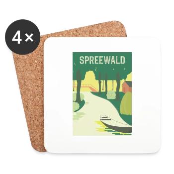 Spreewald Vintage - Untersetzer (4er-Set) - Weiß - Vorne