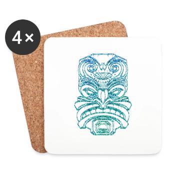 Tiki Mask Tiki Bar Hawaii Water - Coasters (set of 4) - white - Front
