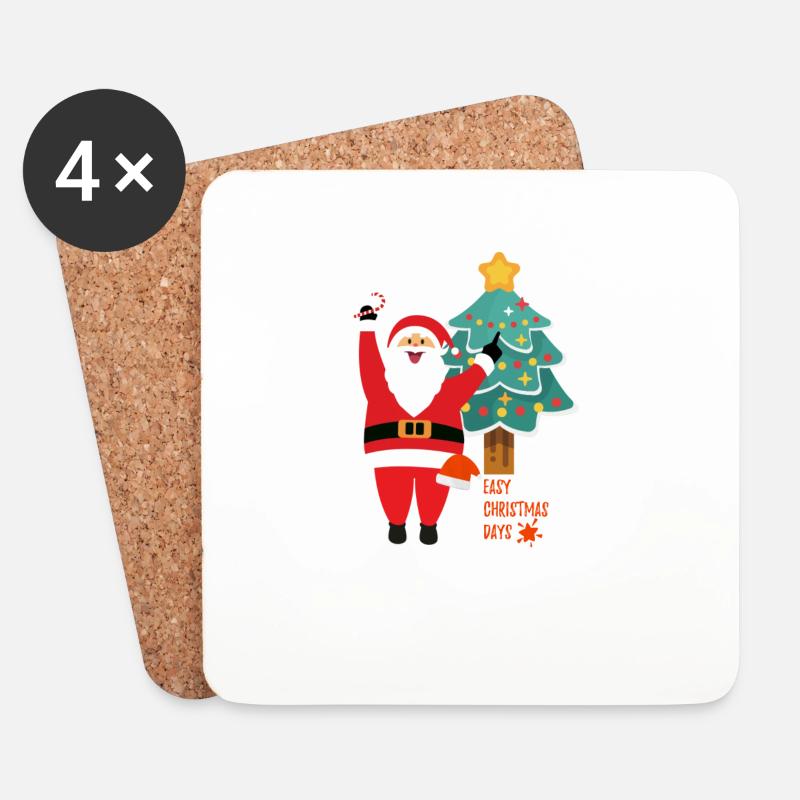 Christmas - Untersetzer (4er-Set) - Weiß