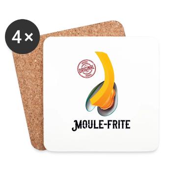 moulefrite - Dessous de verre (lot de 4) - blanc - Devant