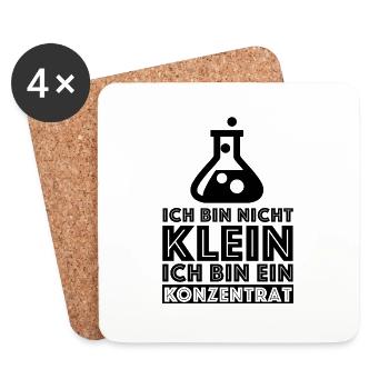 Ich bin nicht klein ich bin ein Konzentrat - Untersetzer (4er-Set) - Weiß - Vorne