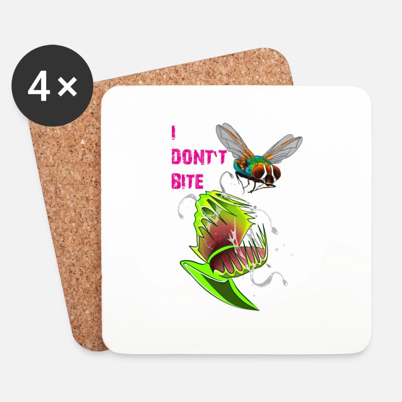 I DONT'T BITE - Untersetzer (4er-Set) - Weiß