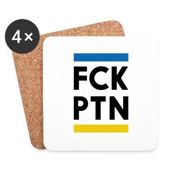 FCK PTN Kein Krieg Ukraine Russland gegen Krieg - Untersetzer (4er-Set) - Weiß - Vorne