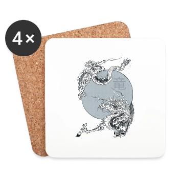 Japanese Dragon - Untersetzer (4er-Set) - Weiß - Vorne