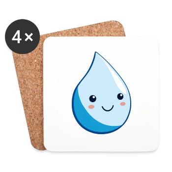 Waterdrop - Dessous de verre (lot de 4) - blanc - Devant