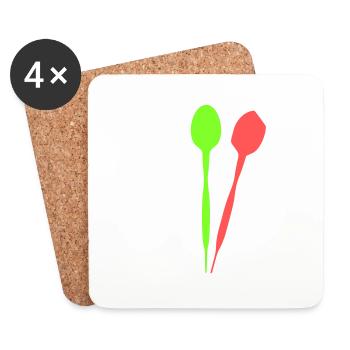 Darts Darts Dartboard Darts Darts Players Sport - Coasters (set of 4) - white - Front