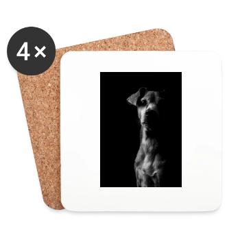 Hunde Portrait - Untersetzer (4er-Set) - Weiß - Vorne