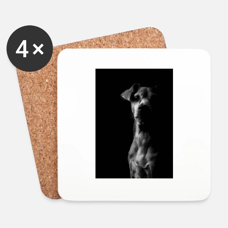 Hunde Portrait - Untersetzer (4er-Set) - Weiß